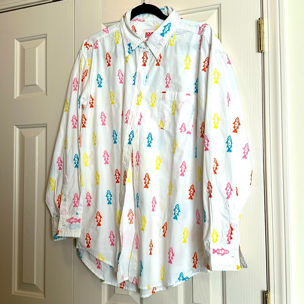 Embroidered white shirt